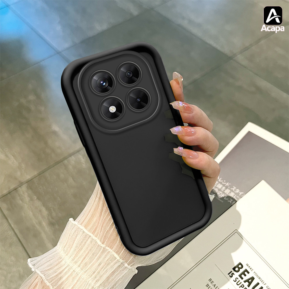 Capinha Para Xiaomi Redmi Note 14 Pro Poco X7 5G Capa De Celular Macio Silicone Preta Proteção Case BTY 5000