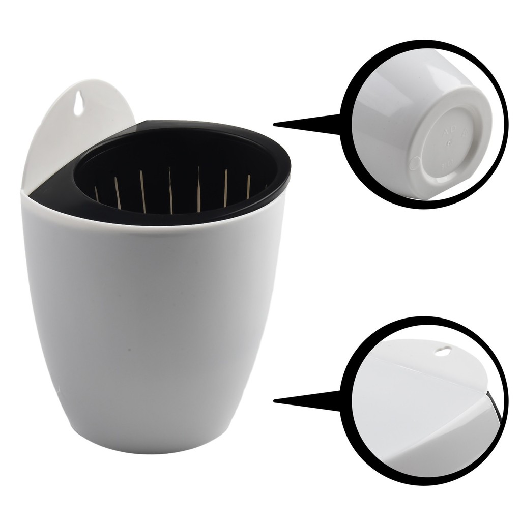 [BUHO] Vaso De Flores Montado Na Parede , Endro Verde De Plástico Com Absorção Automática De Água