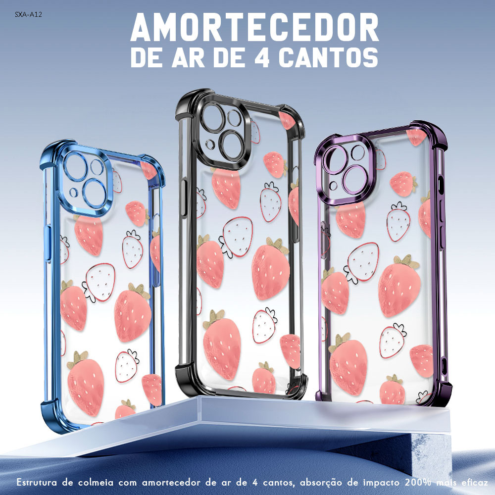Capa Para Samsung Galaxy A17 A16 A15 A14 A13 A12 4G 5G Capinha Transparente Protetora De Celular FS1047