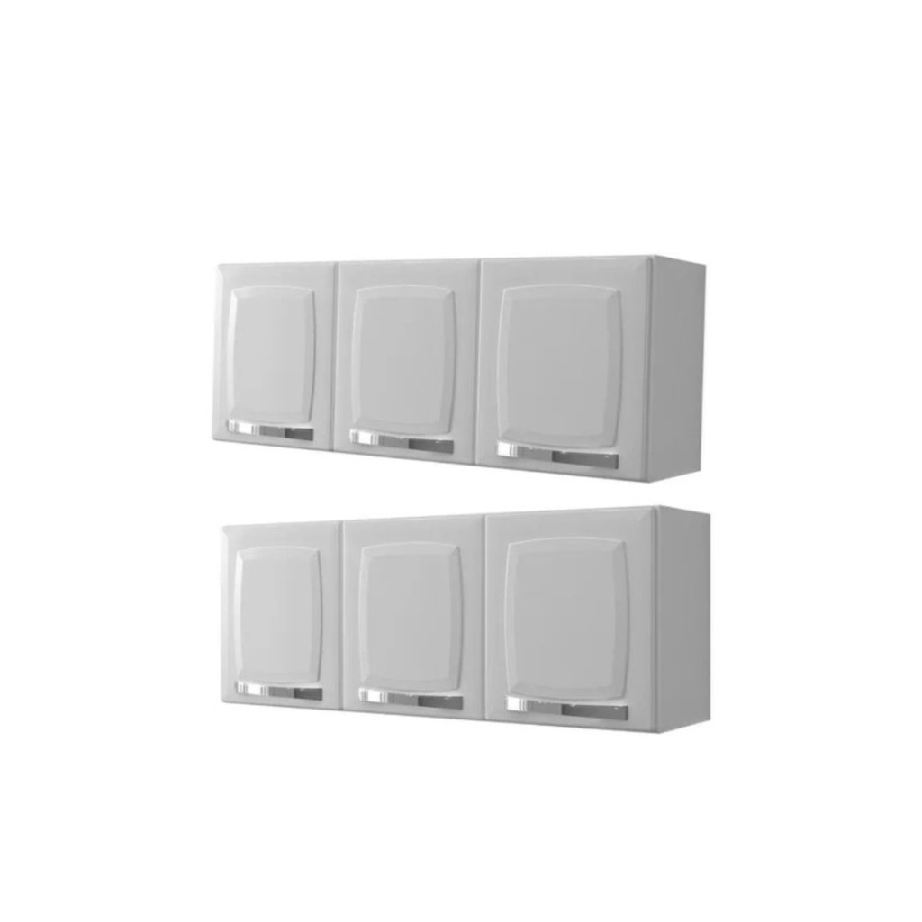 Kit Organizador de Cozinha Itatiaia Rose Aéreo 3 Portas em Aço