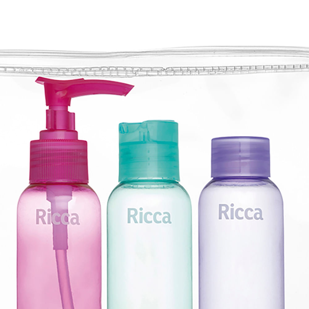 Conjunto Com 3 Frascos de Viagem Ricca — imagem 2 de 2