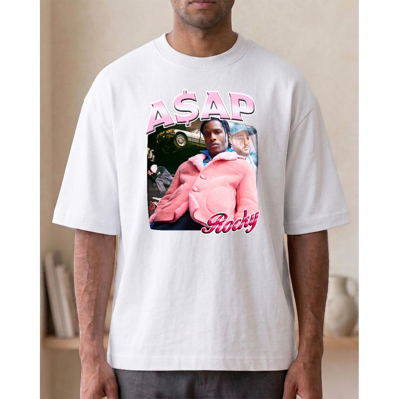 Camiseta ASAP Rocky Estampada Personalizada Oversized Streetwear