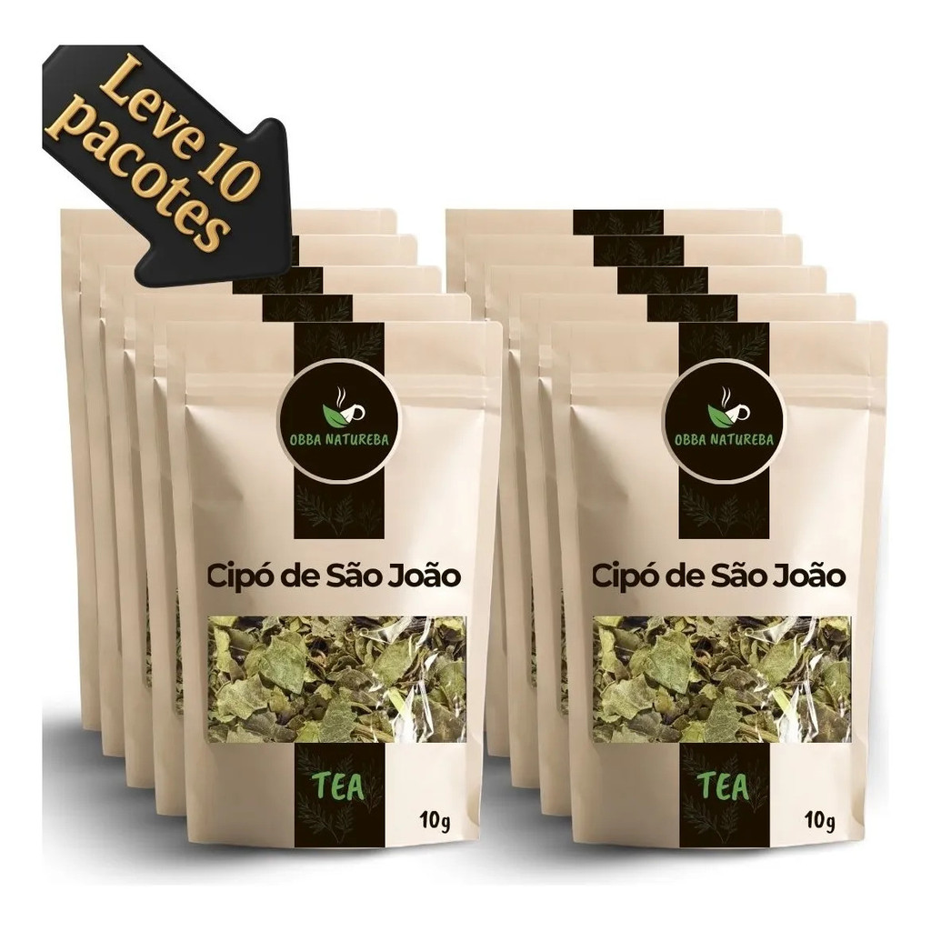 Cipó de São João Ervas Secas para Chá Aroma Natural-Com 10 Pacotes
