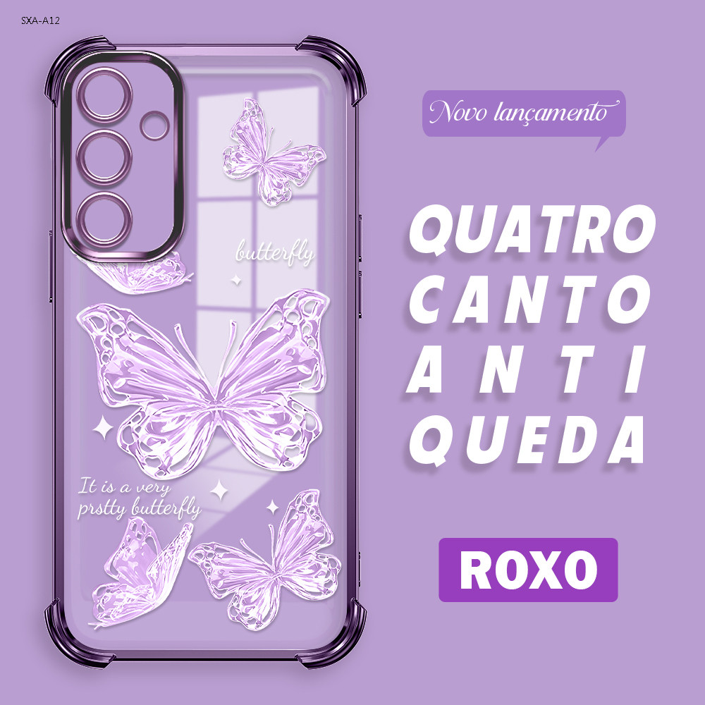 Capinha Capa Anti Impacto Transparente Luxo Para Samsung Galaxy A17 A16 A15 A14 A13 A12 4G 5G 0467FS