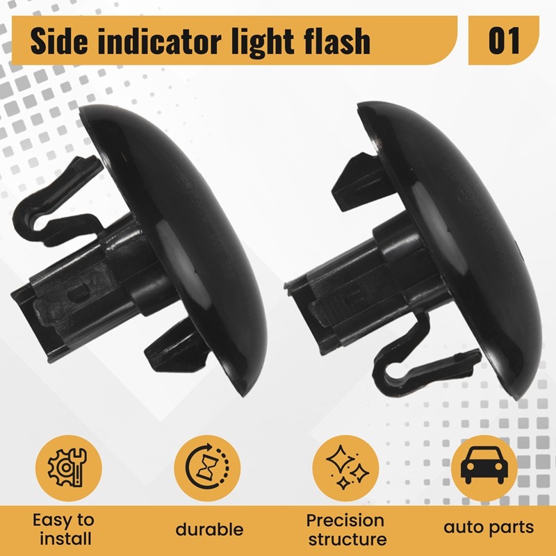 2 Pçs Carro LED Marcador Lateral Luz De Sinal Volta Lâmpada Pisca Para Peugeot 307 206 207 407 107 Citroen C1 C2 C3