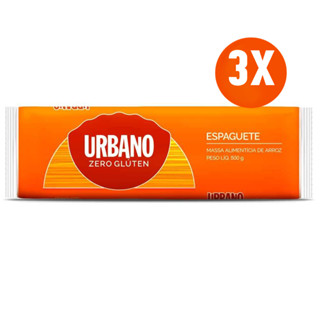 Kit 3x Macarrão de Arroz Espaguete Sem Glúten Urbano 500g em Oferta na Shopee