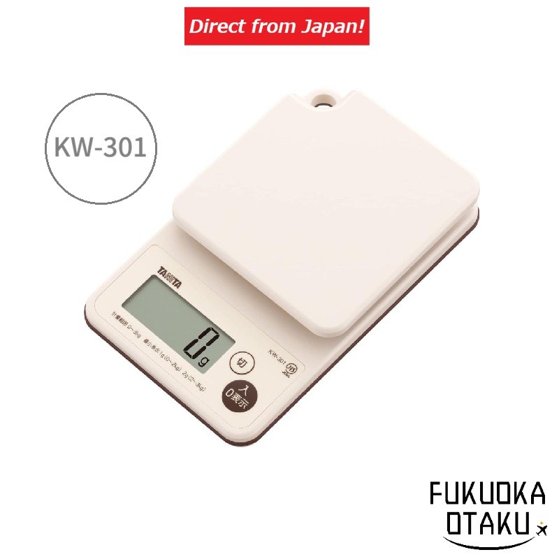 TANITA Balança de Cozinha KW-301 Digital 1g Max 3kg Lavável 【Direto do Japão】