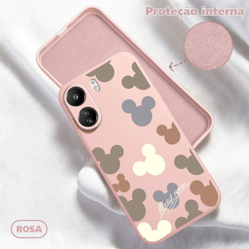 Capinha Fofo Para Xiaomi Redmi 13C 4G Capa Macia Silicone Aveludada Protetora Case YT 0284
