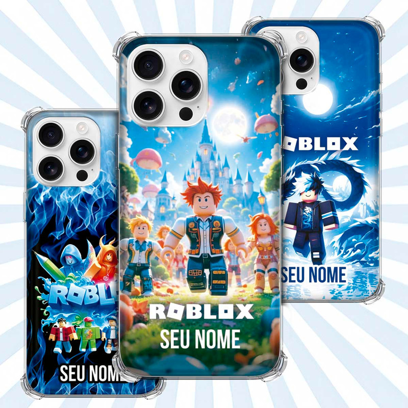 Capa Capinha - iPhone 16 Pro Max - Jogo Roblox Gamer Avatar Skin Personalizada Nome