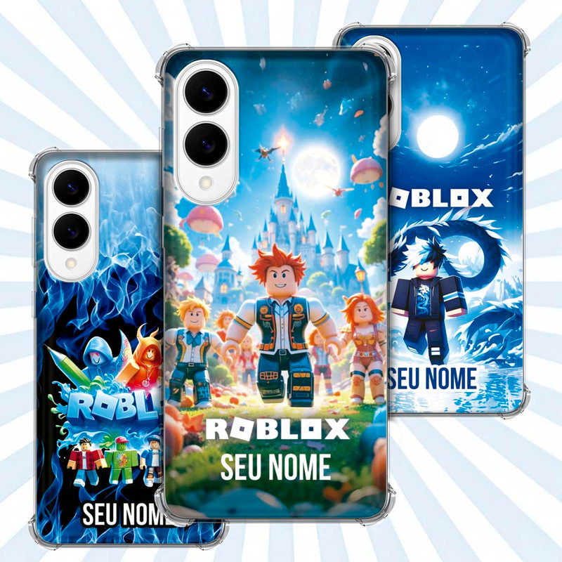 Capa Capinha - Samsung Galaxy S25 Edge - Jogo Roblox Gamer Avatar Skin Personalizada Nome
