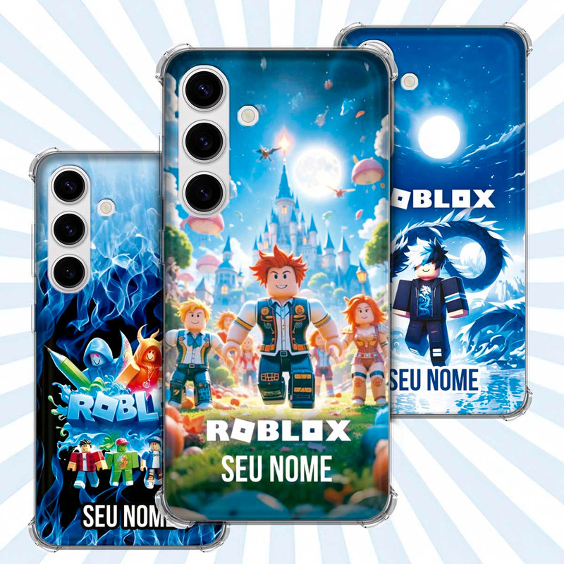 Capa Capinha - Samsung Galaxy S24 - Jogo Roblox Gamer Avatar Skin Personalizada Nome