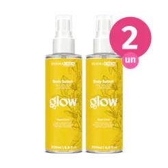 Kit 2x Body Splash Glow Dermachem 200ml Perfume Corporal Aura Livre