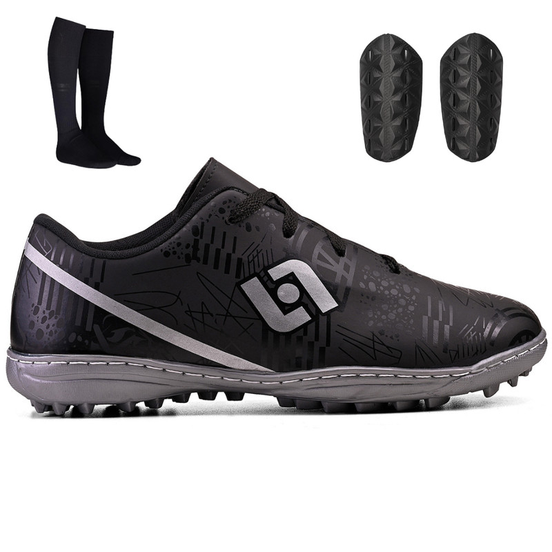 Chuteira Infantil Society Resistente + Meião + Caneleira em Oferta na Shopee