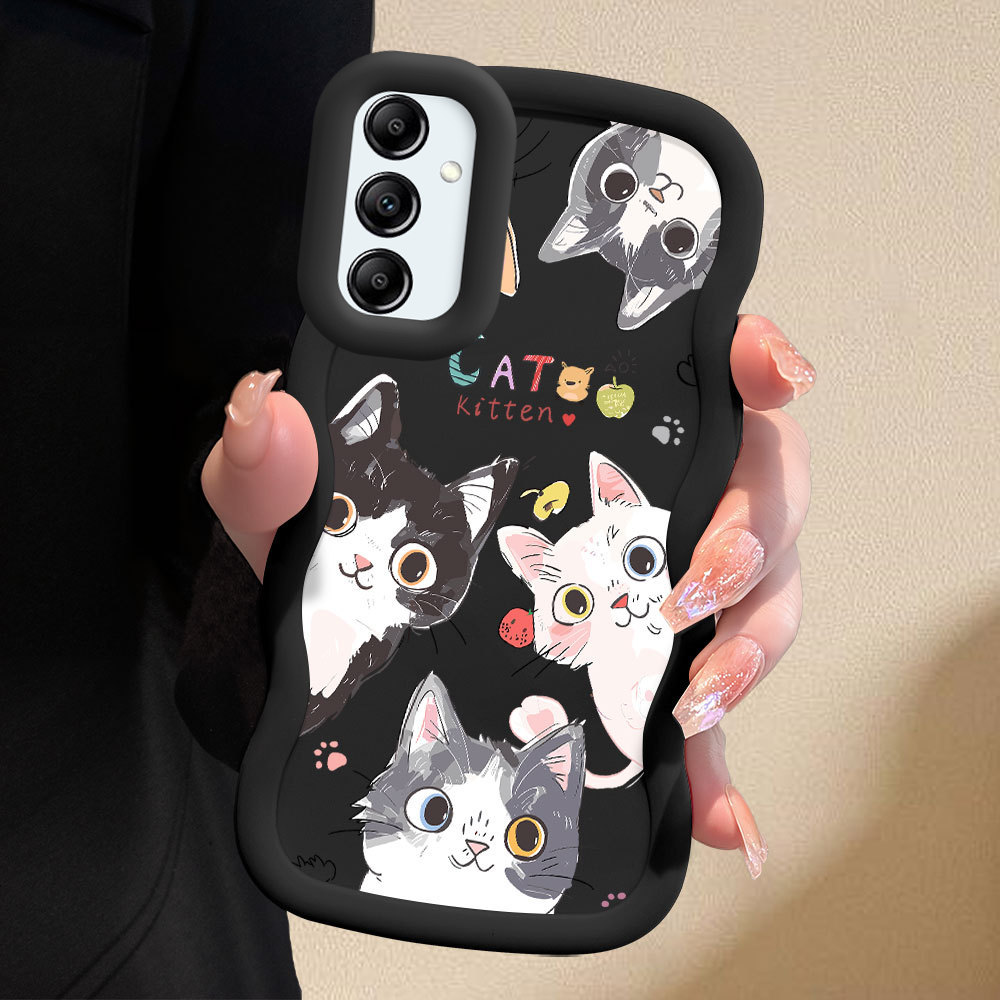 Capinha Gato Para Samsung Galaxy A14 4G 5G Capa De Silicone Macia Estilo Simples Macaron Case 0202