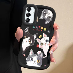 Capinha Gato Para Samsung Galaxy A14 4G 5G Capa De Silicone Macia Estilo Simples Macaron Case 0202