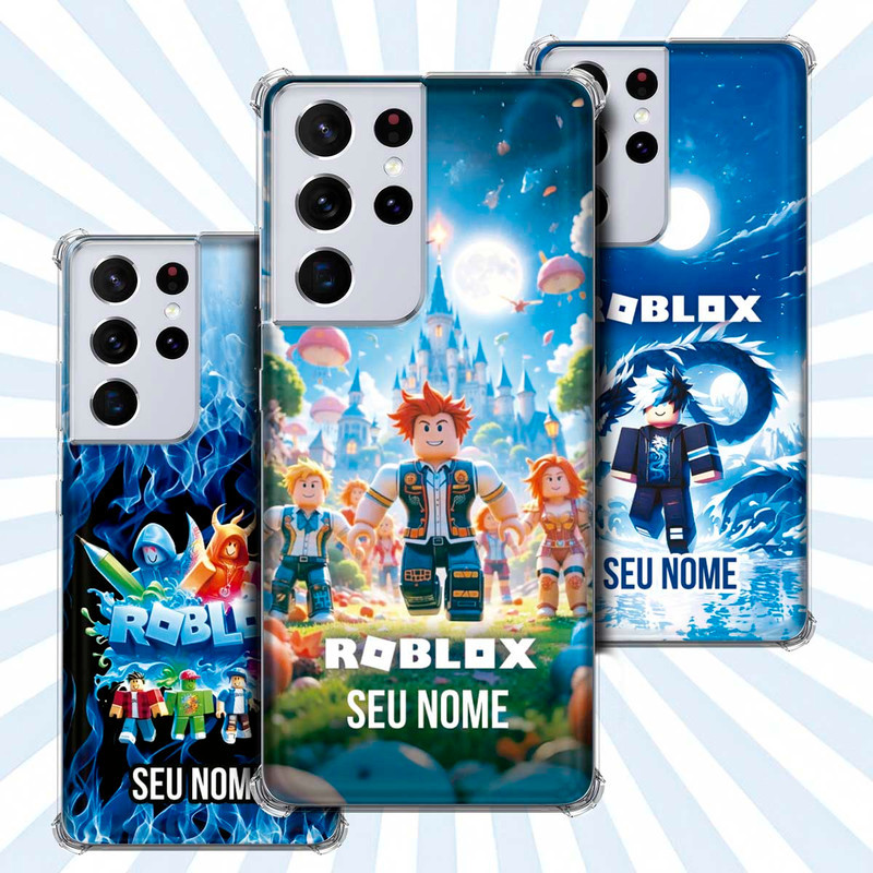 Capa Capinha - Samsung Galaxy S21 Ultra - Jogo Roblox Gamer Avatar Skin Personalizada Nome