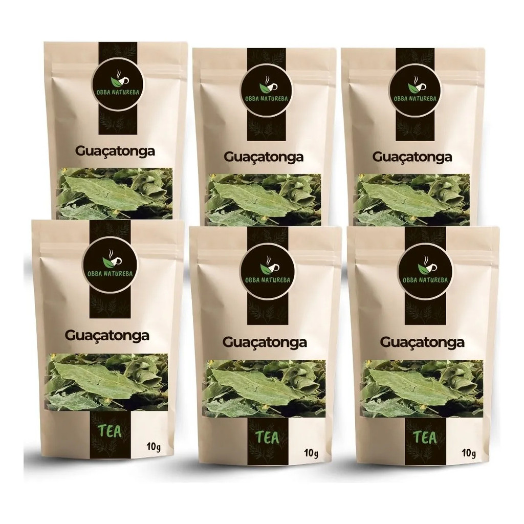 Guaçatonga para Chá Ervas Desidratadas Naturalmente Folhas Para Infusão - Leve 6 Pacotes