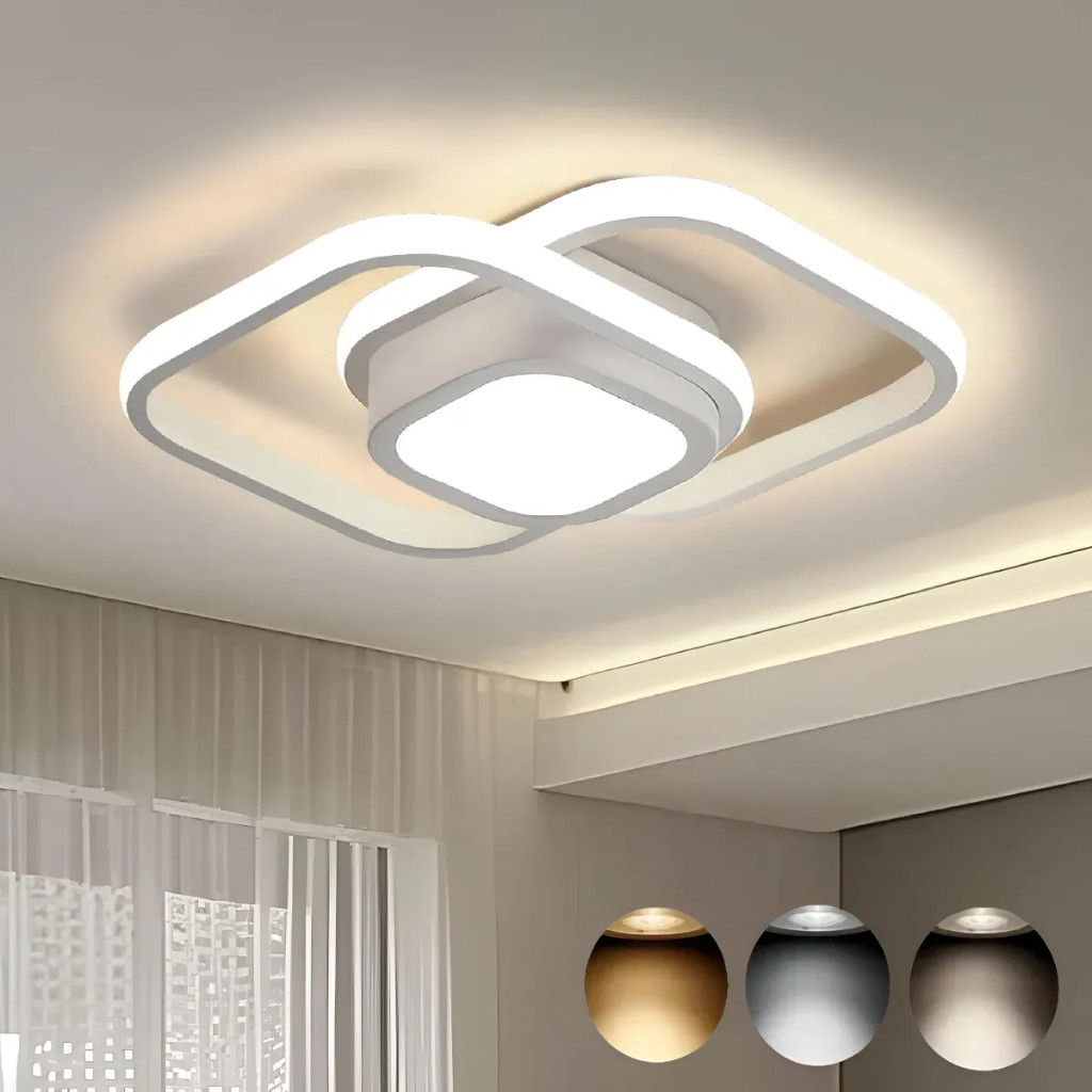 Lampada Led Luminaria Teto Sobrepor 3 Cores Regulávei Vendido(s) - Preto