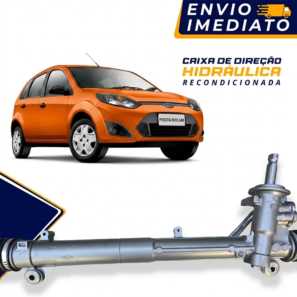Caixa de Direção Hidráulica Fiesta Amazon Ford 2005 TRW ou Visteon
