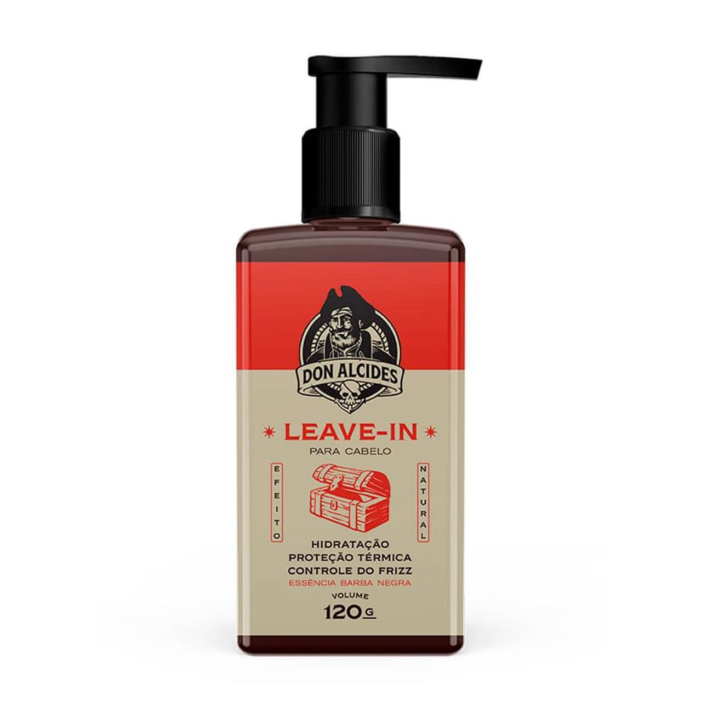 Leave-in Don Alcides Barba Negra 120g Proteção Térmica Antifrizz
