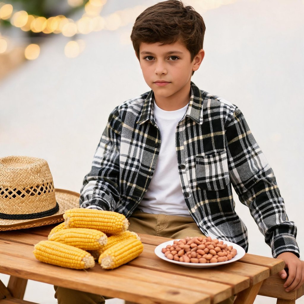 Camisa Xadrez Infantil Para Festa Junina Manga Longa Leve Resistente Uso Diário