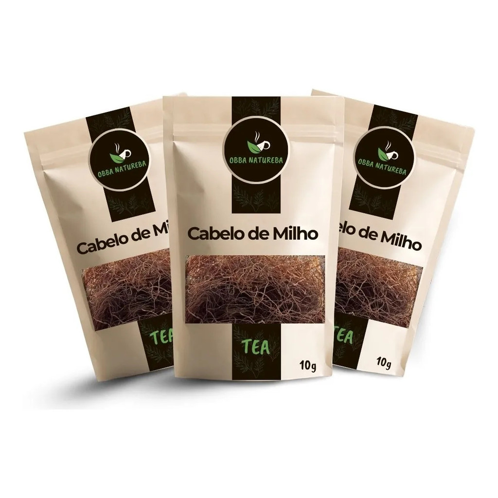 Infusão de Cabelo de Milho Para Preparo de Chá Selecionado-Com 3 Pacotes