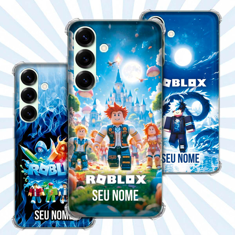 Capa Capinha - Samsung Galaxy S25 - Jogo Roblox Gamer Avatar Skin Personalizada Nome
