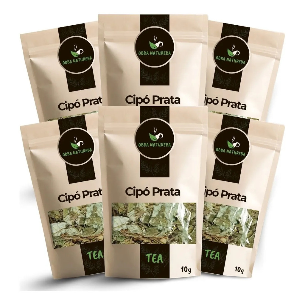 Cipó Prata para Chá Ervas Cuidadosamente Embaladas Produto Para Infusão - Receba 6 Pacotes