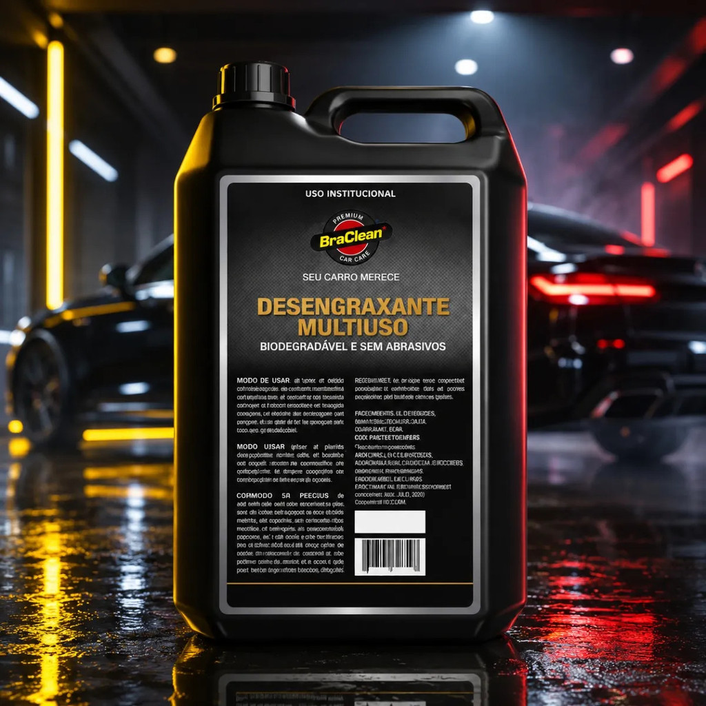 Shampoo Automotivo 5L BraClean Lava Rápido Oficina Frota Veicular E Carroceria E Caminhão Agro