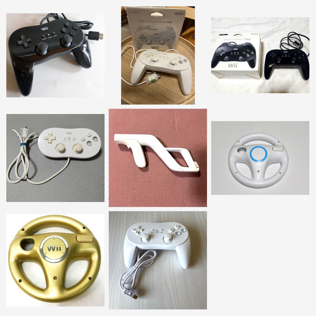 Nintendo Wii Accessories Zapper Wheel Classic Controller / / Genuine Tested Working RVL-023 RVL-024 RVL-005