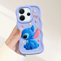 Capinha Stitch Para Xiaomi Redmi Note 14 4G Capa De Silicone Macia Estilo Simples Macaron Case 0412