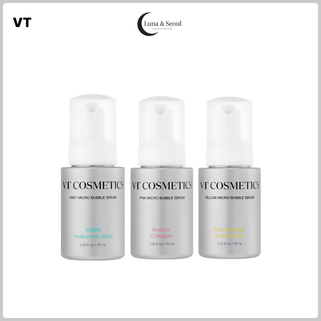 VT COSMETICS Niacinamida Glutationa Rosa Amarelo Menta Micro Bolha Soro 70ml