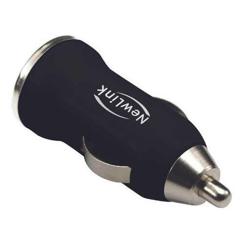 Carregador Veicular Automotivo 1 Porta Usb Universal Para Celular Gps Newlink Cg301 Preto
