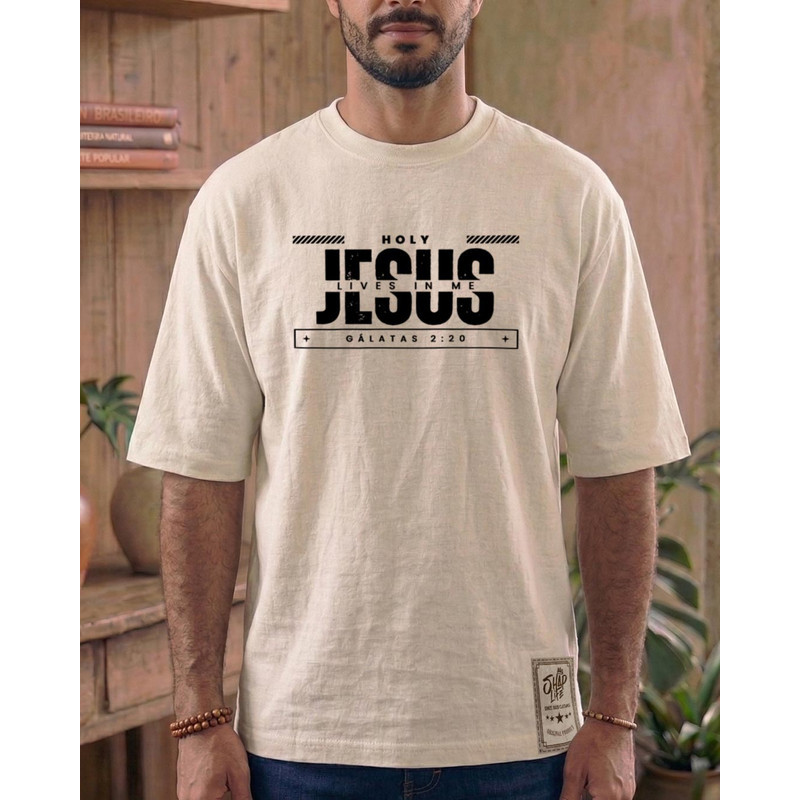 Camiseta Personalizada Oversized Streetwear Jesus Laves Is Me Estampada