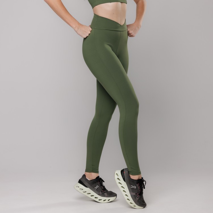 Legging Fitness Cós Transpassado Feminina Academia Treino Musculação Corrida Alta Proteção UV