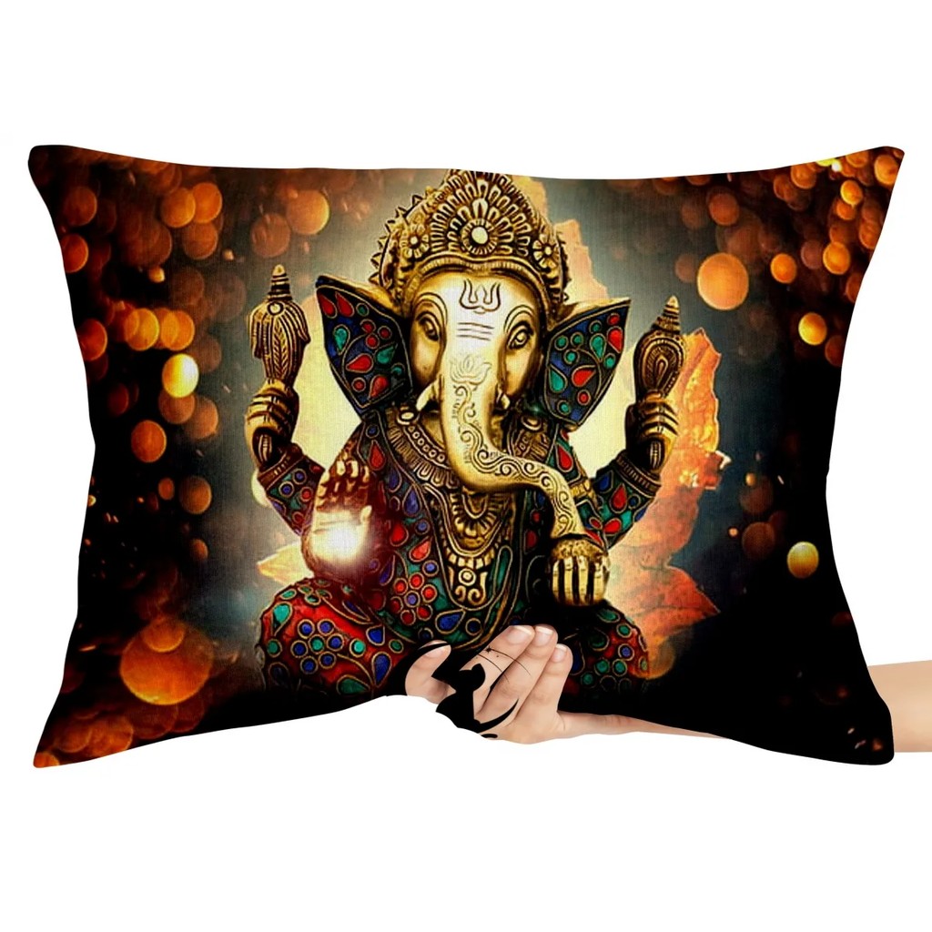 Capa Premium para Travesseiro ou Almofada ganesha pedras