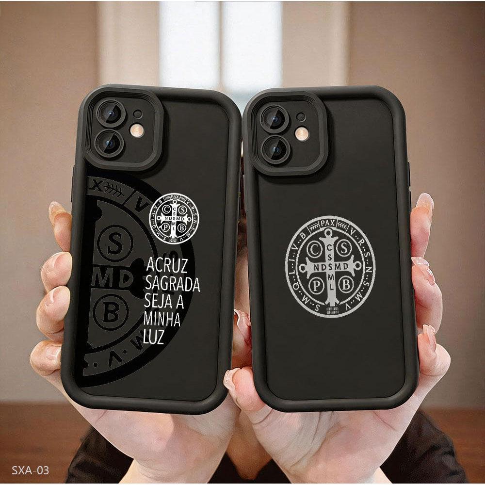Capinha Para Samsung A16 A15 A14 A13 A12 A11 A07 A06 A05 A04 A03 A10 A10S 4G 5G Capa de Silicone Macia Preta DA743