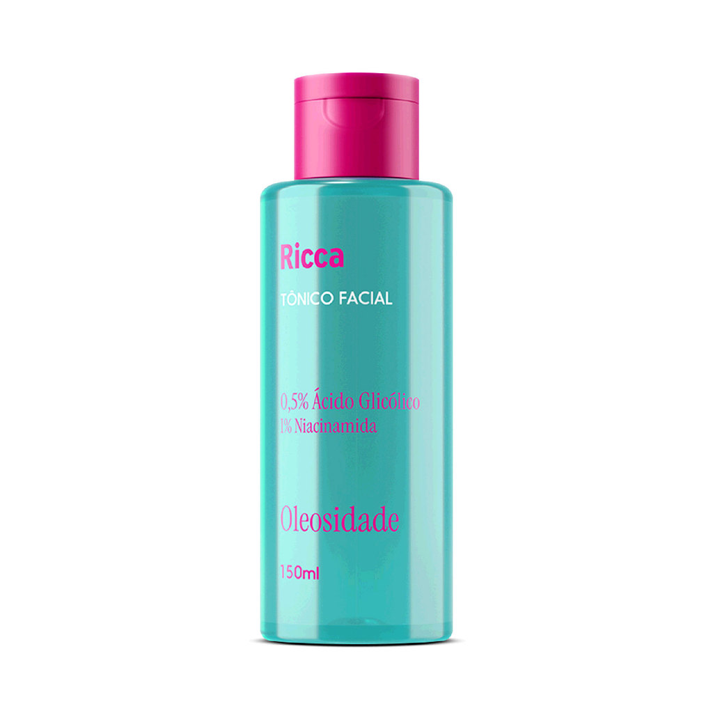 Tônico Facial AntiOleosidade 150ml Com Ácido Glicólico Ricca