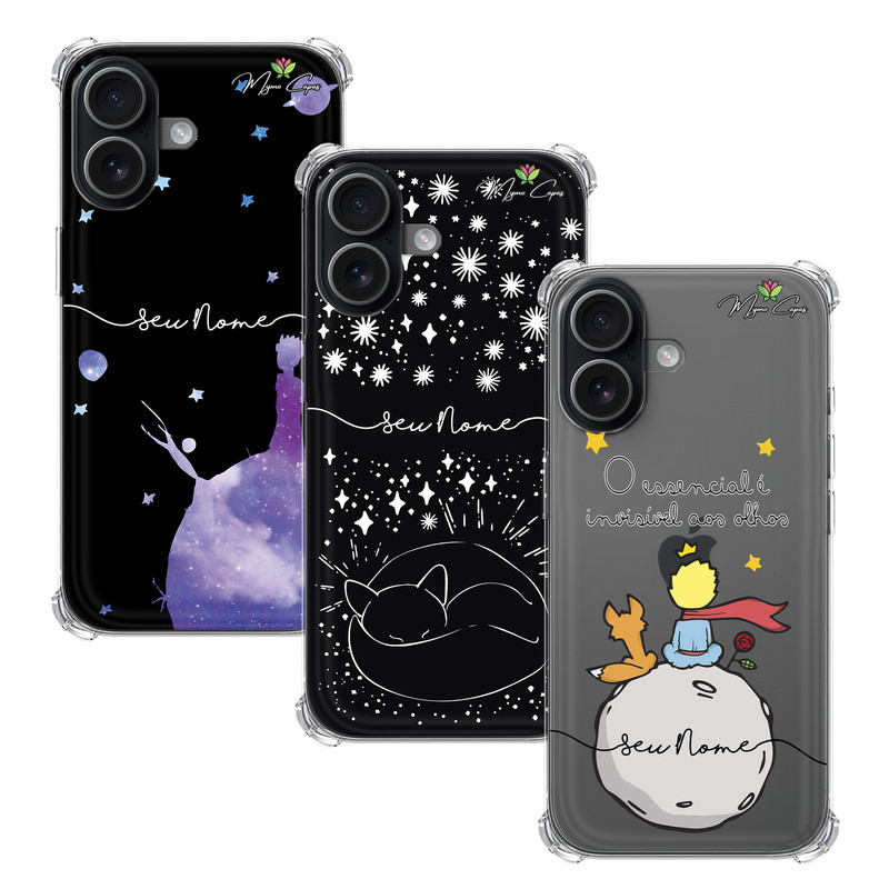 Capa Capinha - iPhone 17 - Pequeno Principe Personalizada com Nome