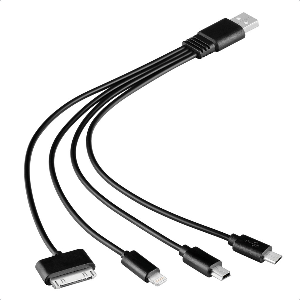 Cabo Usb 4 Em 1 Tipo C Lightning Micro Usb 30 Pinos Newlink