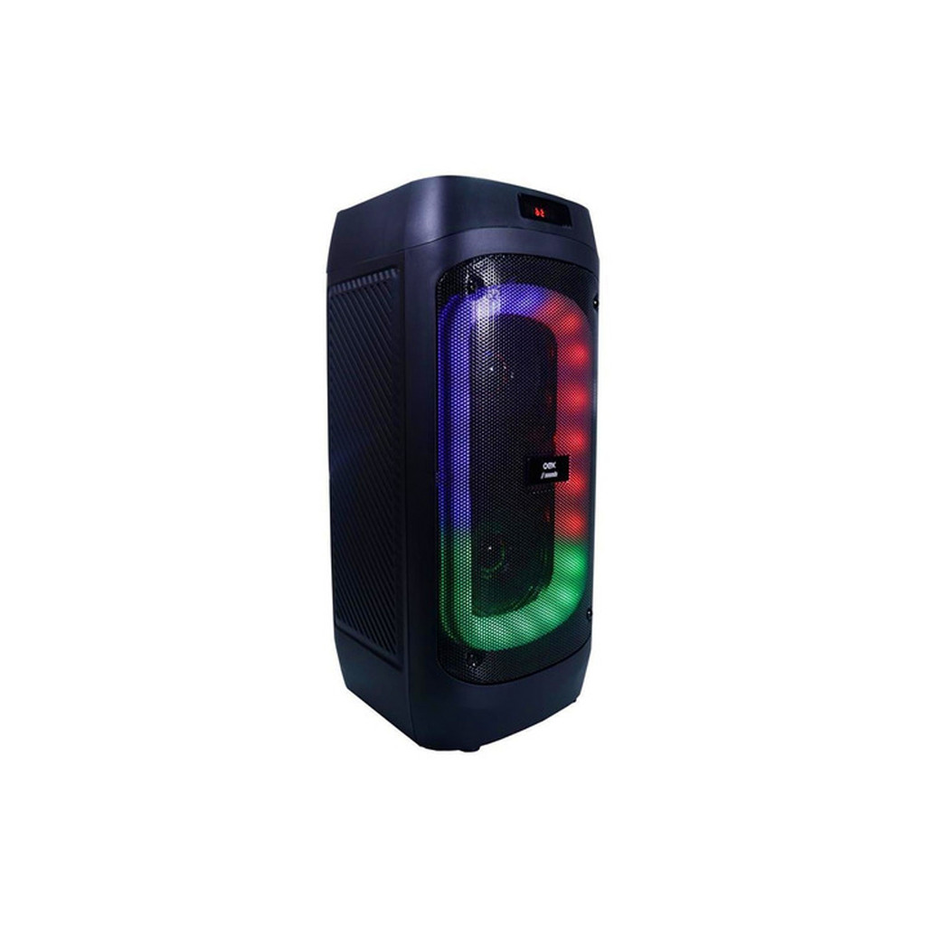 Caixa De Som Oex Color Posca 90W Bluetooth Led Microfone Radio FM E Suporte Celular Alta Potencia