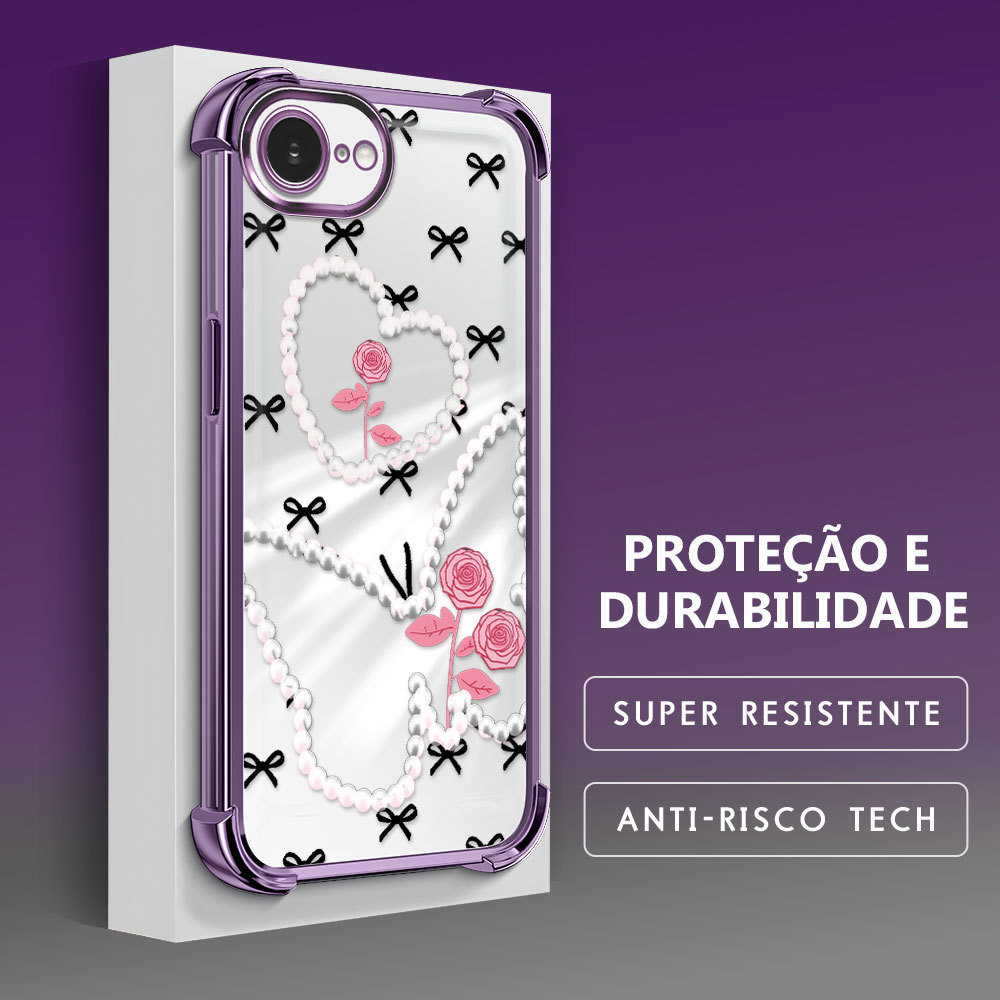 Capinha Capa Anti Impacto Transparente Luxo Para iPhone 17E 16E Case De Celular SJ 0789