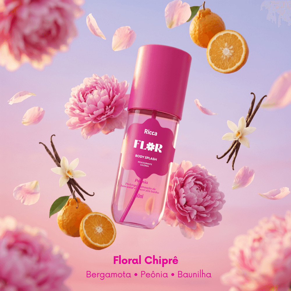 Body Splash Deo Colônia Ricca Flor Peônia 150Ml · foto 2