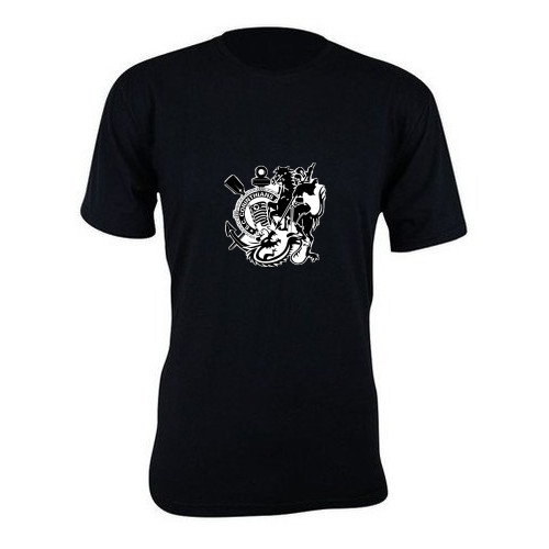 Camiseta camisa estampa São Jorge Dragão Corinthians basica unissex manga curta
