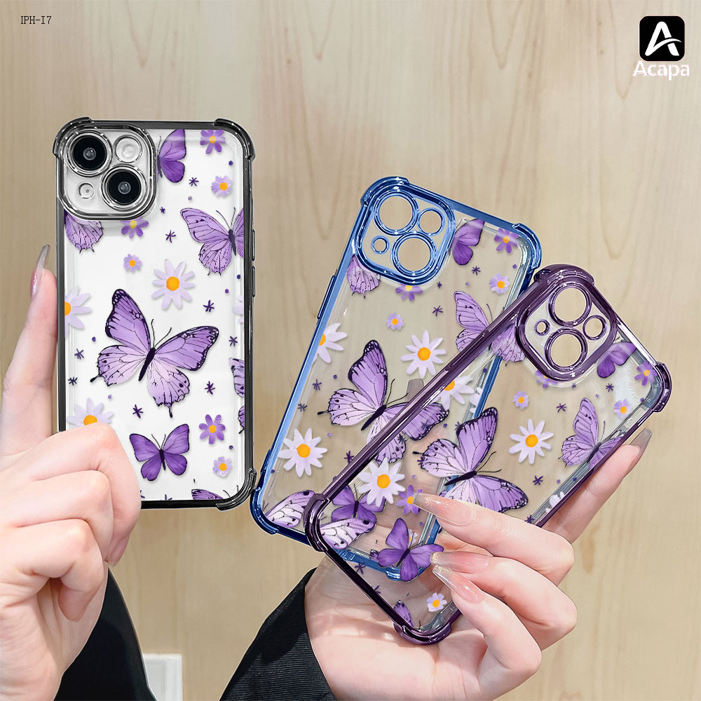 Capinha Para iPhone 17 17E 16 16E 15 14 13 12 11 XR 7 8 SE Pro Max Plus Capa Anti Impacto Transparente Macia Case FS0881