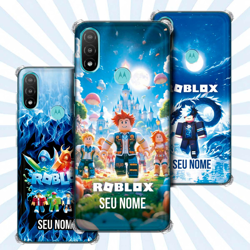 Capa Capinha - Motorola Moto E20 - Jogo Roblox Gamer Avatar Skin Personalizada Nome