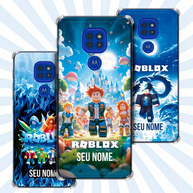 Capa Capinha - Motorola Moto G9 Play - Jogo Roblox Gamer Avatar Skin Personalizada Nome