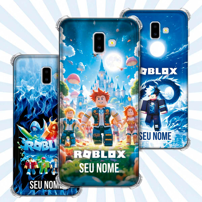 Capa Capinha - Samsung Galaxy J6 Plus - Jogo Roblox Gamer Avatar Skin Personalizada Nome