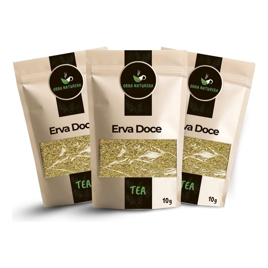 Leve 3 Pacotes Chá Erva Doce Selecionadas Erva Natural Para Infusão