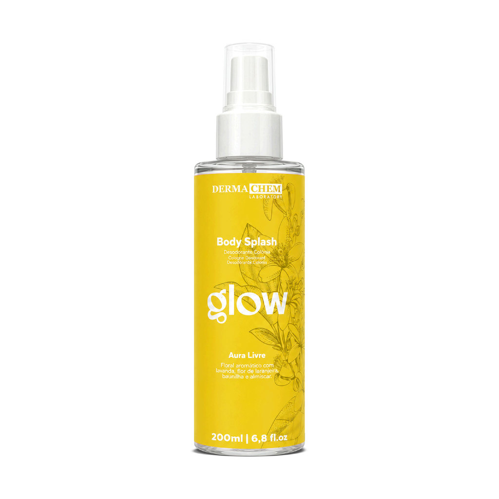 Body Splash Glow Dermachem 200ml Perfume Corporal Aura Livre